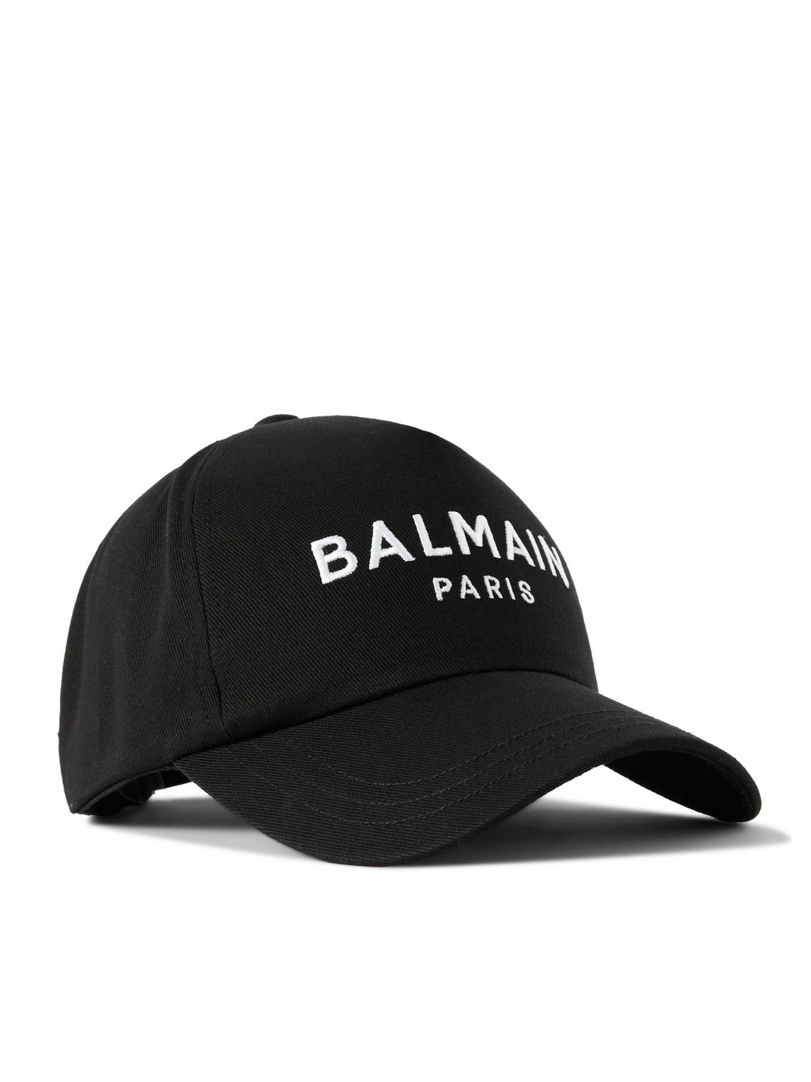 Photo: Balmain - Logo-Embroidered Cotton-Twill Baseball Cap