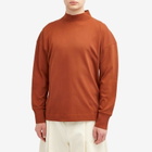 MHL by Margaret Howell Men's Thermal Mock Neck Sweatshirt in Cayenine