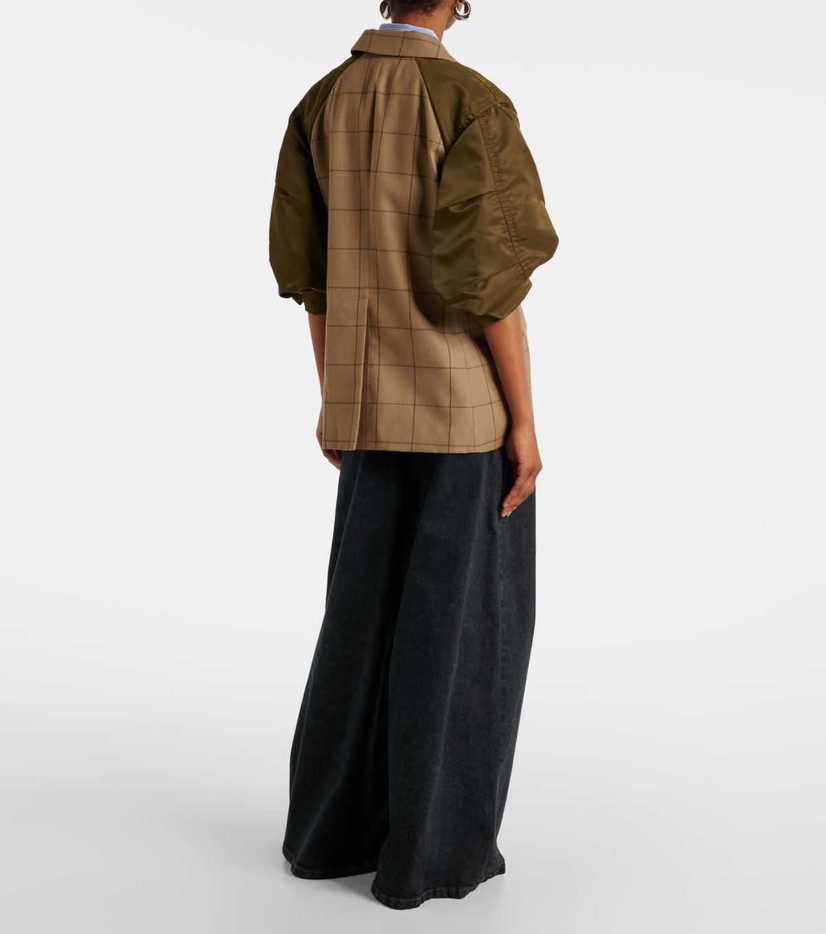 Sacai Checked wool-blend jacket Sacai