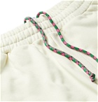 MCQ - Appliquéd Embroidered Loopback Cotton-Jersey Shorts - Neutrals