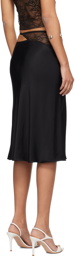 BEC + BRIDGE Black Santal Asym Midi Skirt