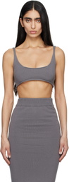 Entire Studios Gray Raw Knit Bra