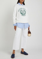 Polo Ralph Lauren Embroidered Cotton Jumper White
