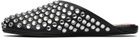 ALAÏA Black Strass Lambskin Mules