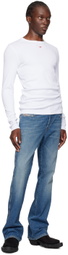 Diesel White D-Ribber-Ls-N Long Sleeve T-Shirt