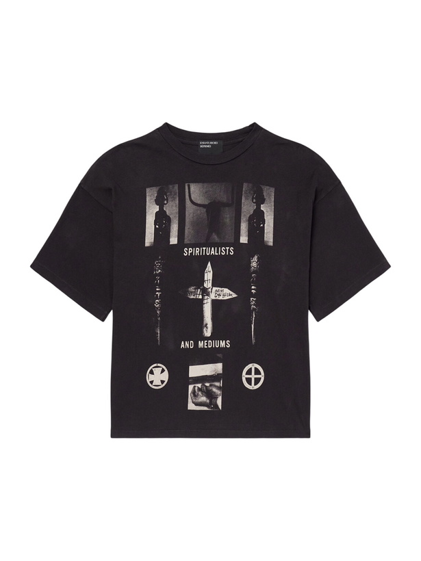 Photo: Enfants Riches Déprimés - Spiritualists and Mediums Printed Cotton-Jersey T-Shirt - Black