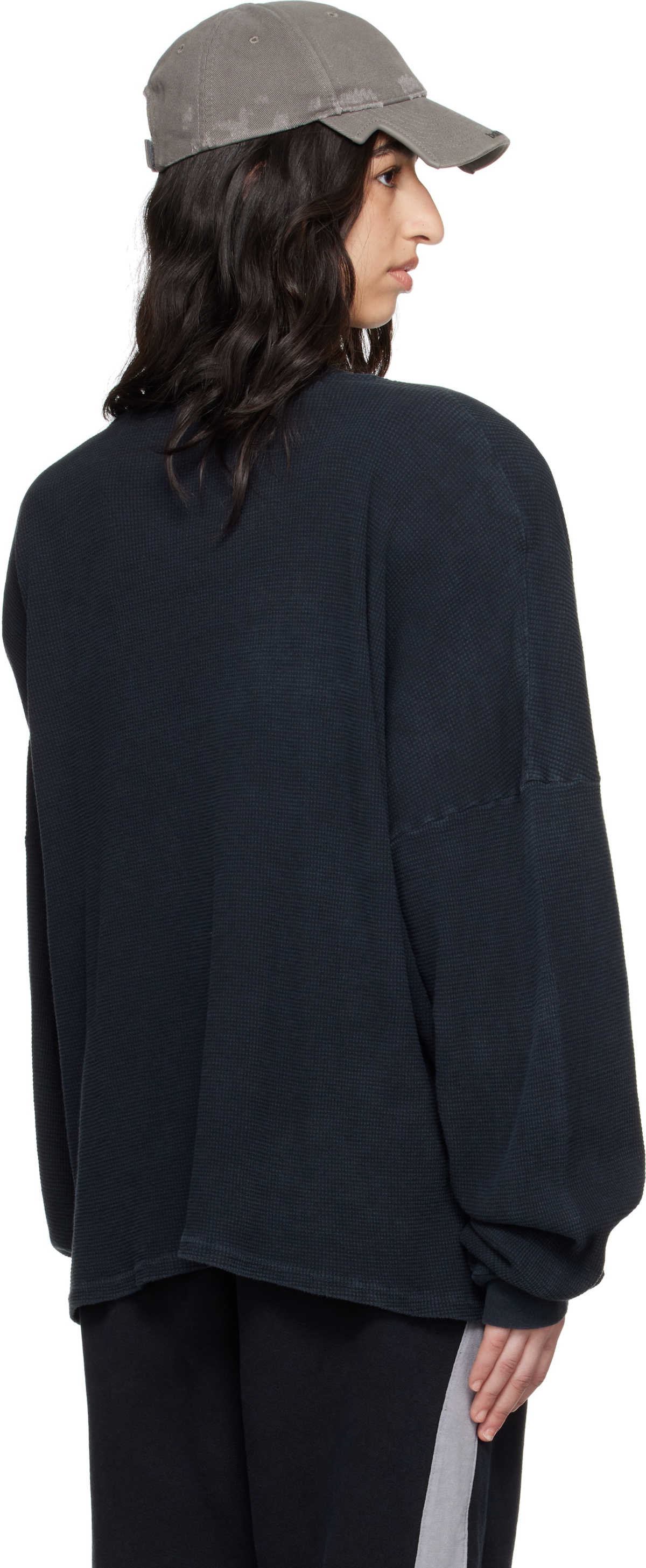 GREG ROSS Black Shoulder Pad Thermal Long Sleeve T-shirt