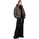 Rick Owens Taupe Tower Hooded Jacket