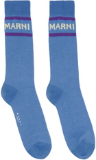 Marni Blue Jacquard Socks