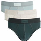 SKIMS Men's Cotton Brief 3-Pack in Verdant Multi