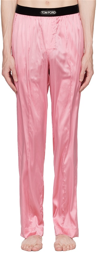 Photo: TOM FORD Pink Classic Pyjama Pants