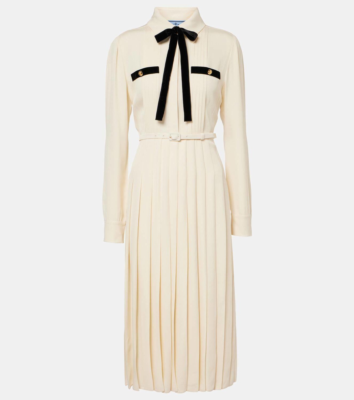 prada pleated dress Prada by Miuccia Prada Pleated Cotton Dress | Authentic & Vintage