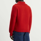 Jil Sander Men's Wool Fisherman High Neck Jumper in Poppy
