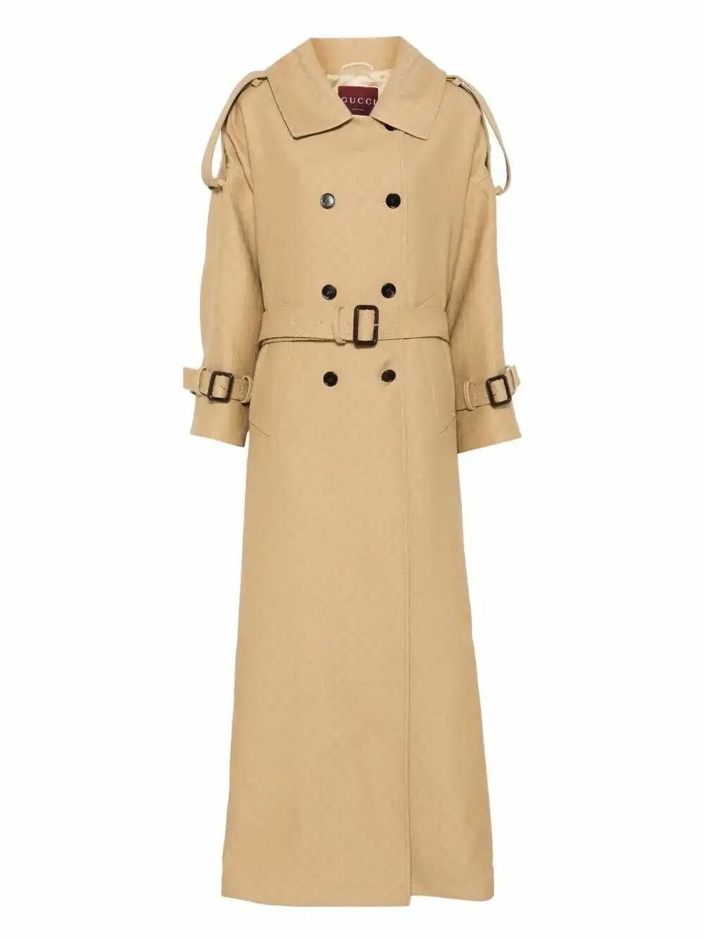 Gucci Logo-Jacquard Trench Coat Gucci