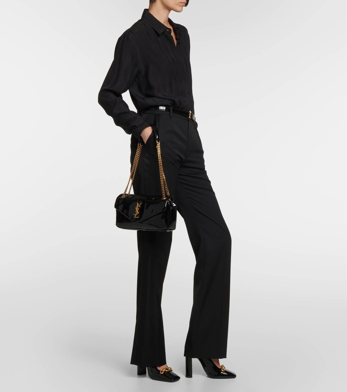 Saint Laurent Calypso patent leather shoulder bag Saint Laurent
