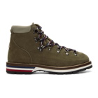 Moncler Green Suede Peak Boots