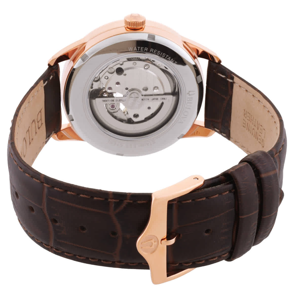 Bulova Automatic White Dial Mens Watch 97A133
