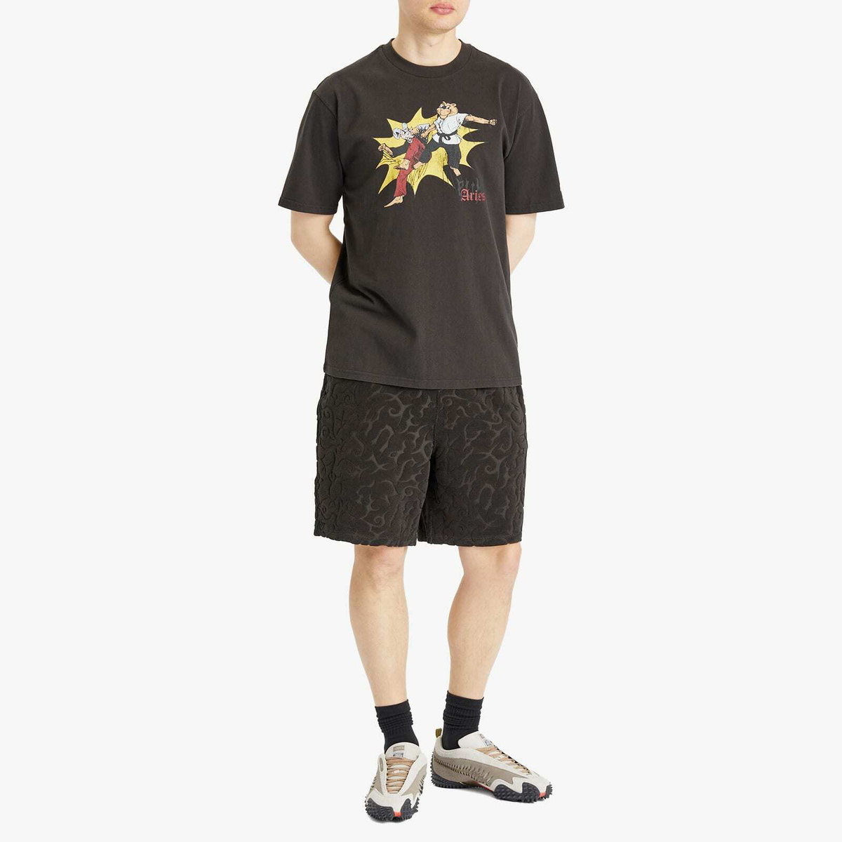 Puma x Aries Graphic T-Shirt in Puma Black