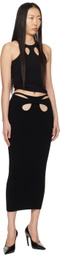 Dion Lee Black Mobius Loop Midi Skirt