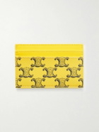 CELINE - Monogrammed Coated-Canvas and Leather Cardholder