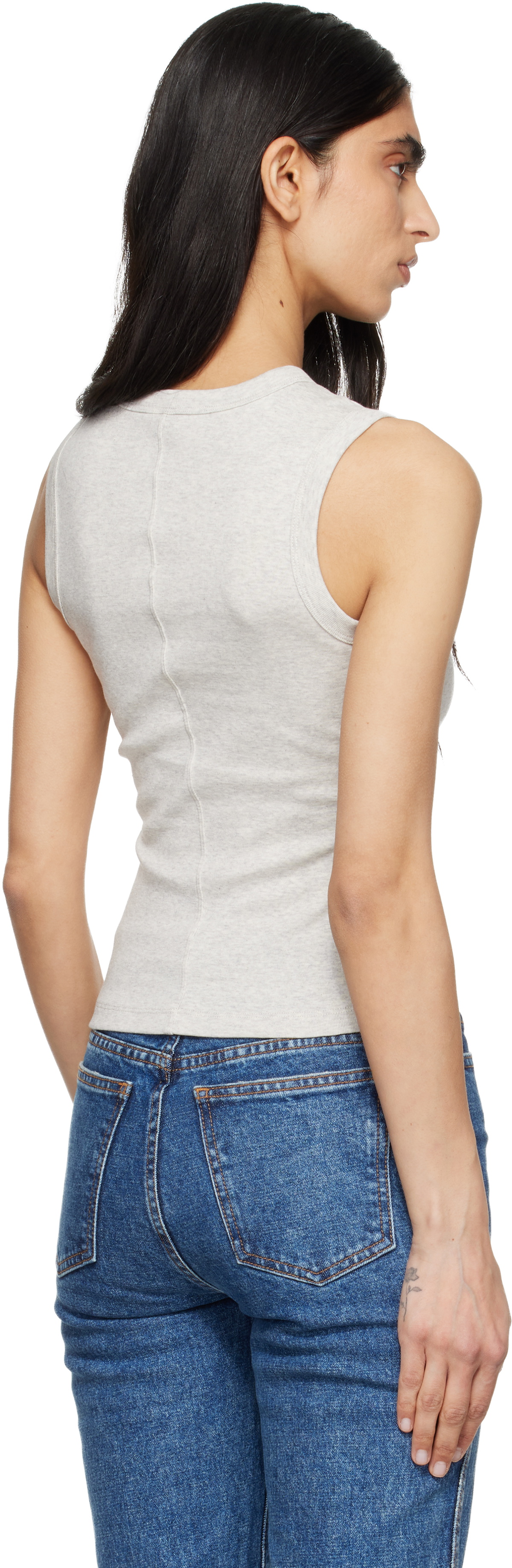 FLORE FLORE Gray Esmé Tank Top