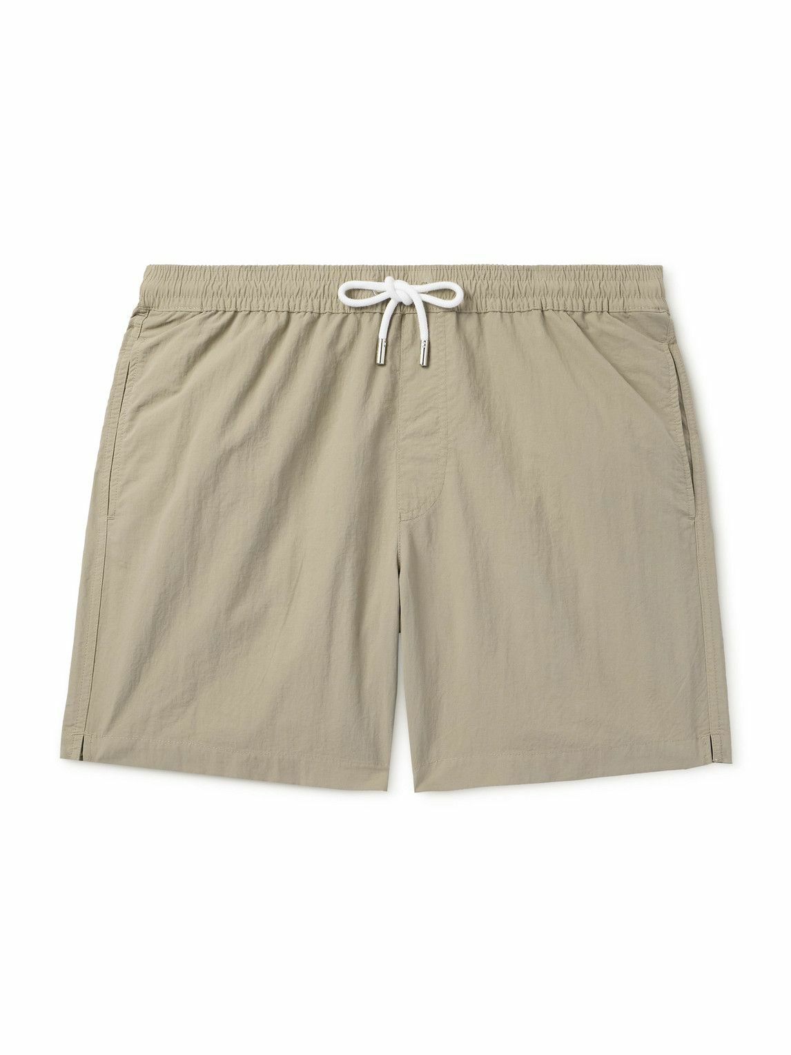 Mr P. - Straight-Leg Mid-Length Garment-Dyed Swim Shorts - Gray