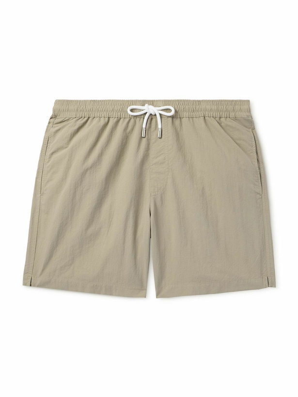 Photo: Mr P. - Straight-Leg Mid-Length Garment-Dyed Swim Shorts - Gray