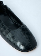 Dries Van Noten Croc-Embossed Ballerina Flats