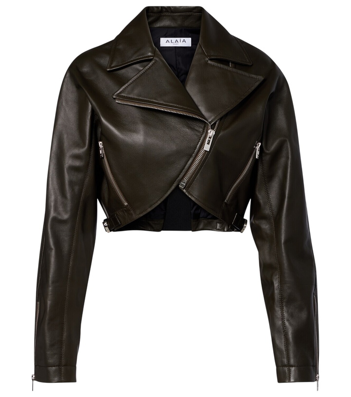 Photo: Alaïa Cropped leather biker jacket