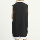 MM6 Maison Margiela Women's Knitted V-Neck Mini Dress in Black