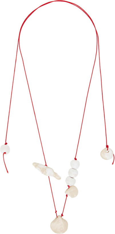 Photo: LEVENS JEWELS Red Seashell Cord Necklace