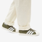 Adidas Men's Superstar Supermodified Hemp Sneakers in Olive Strata/White