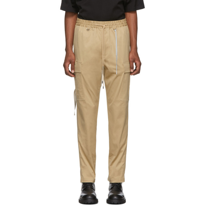 mastermind WORLD Beige Drawstring Cargo Pants MASTERMIND WORLD