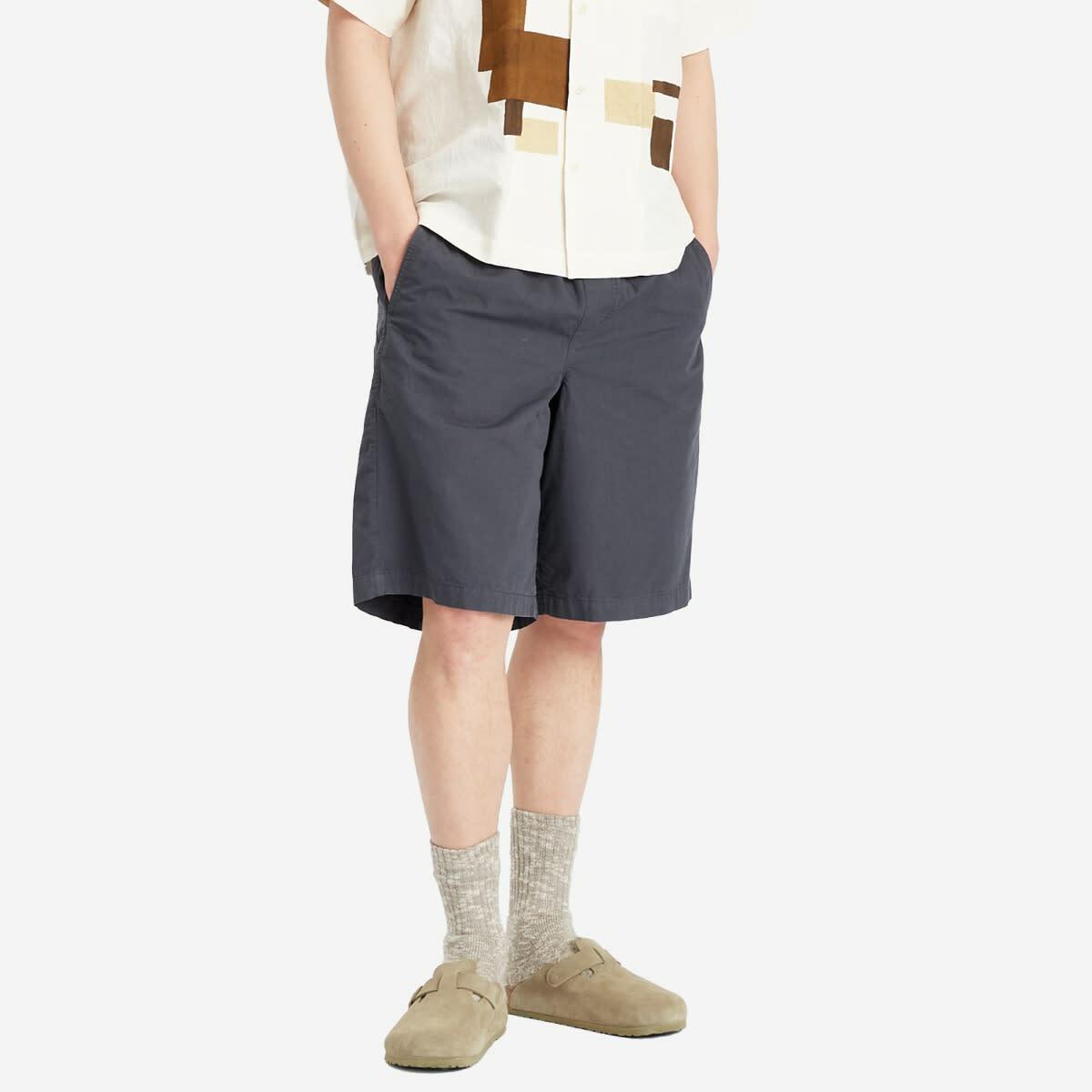 Palmes Men's Cotton Ripstop Shorts in Charcoal