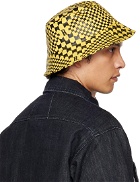 Rhude Yellow & Black Check Bucket Hat