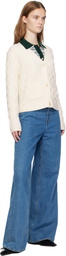 Casablanca Off-White Column Knit Cardigan