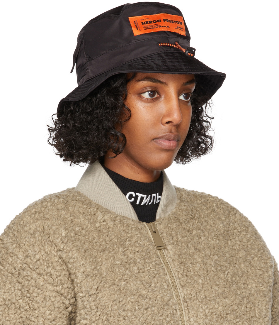 HERON PRESTON ブラック バケットハット Buy Heron Preston Bucket Hat 'Black' - HMLB005F21FAB0011000