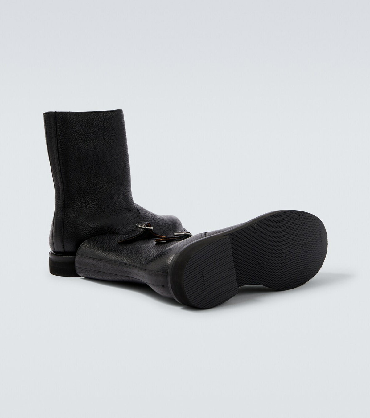 Auralee Leather biker boots