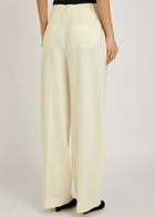 Maria Mcmanus Straight-leg Stretch-wool Trousers Ivory