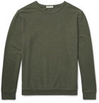 Onia - Owen Terry-Panelled Stretch Cotton-Blend T-Shirt - Men - Army green