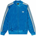 Needles Men's Velour Bomber Track Jacket in Blue