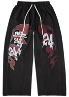 Rivington Roi Rebis Faster Flight Printed Cotton Sweatpants Black/White