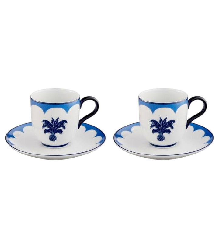 Photo: Aquazzura Casa Jaipur set of 2 espresso cups and saucers