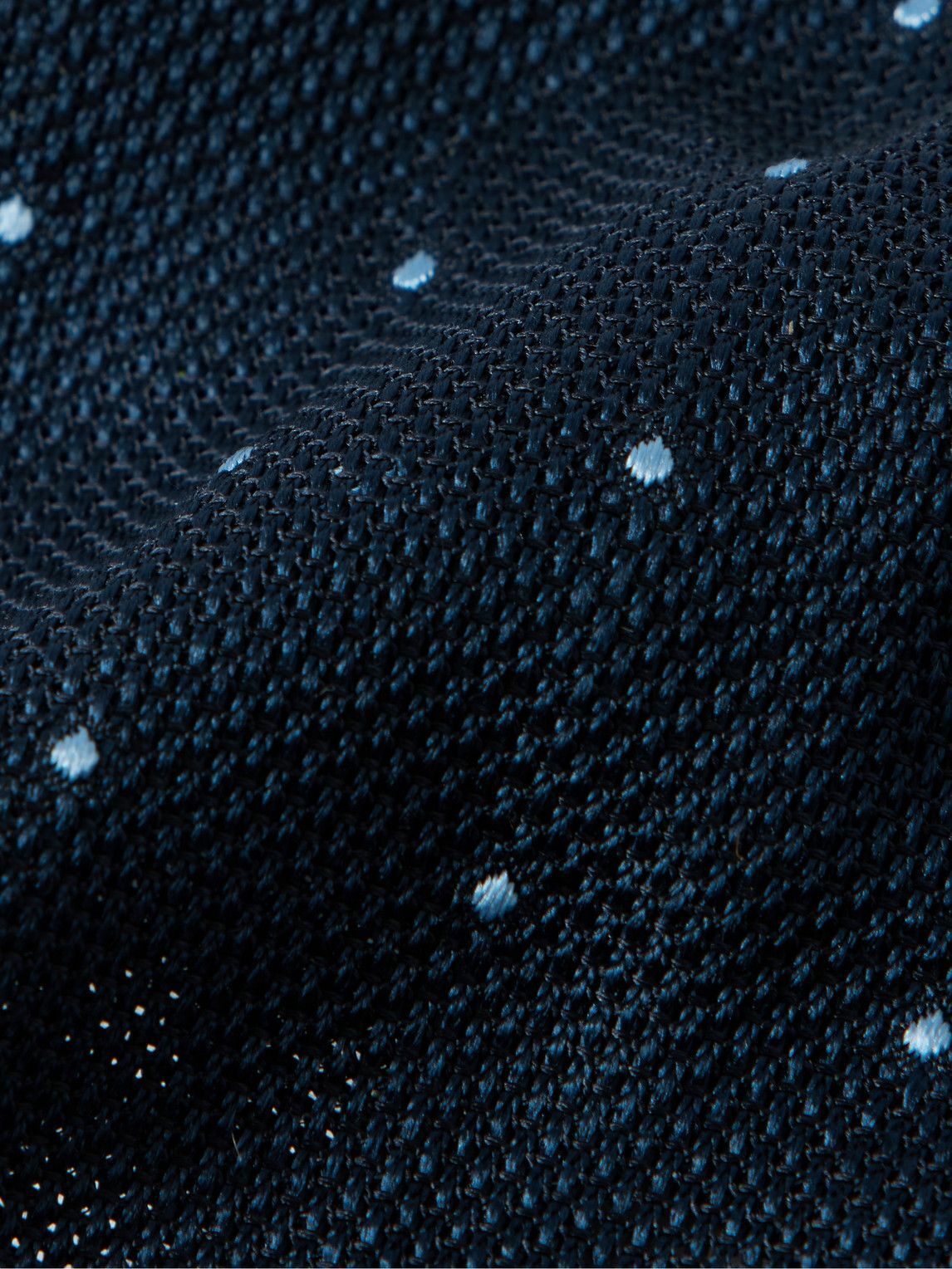 Sid Mashburn - 7cm Polka-Dot Embroidered Silk-Grenadine Tie