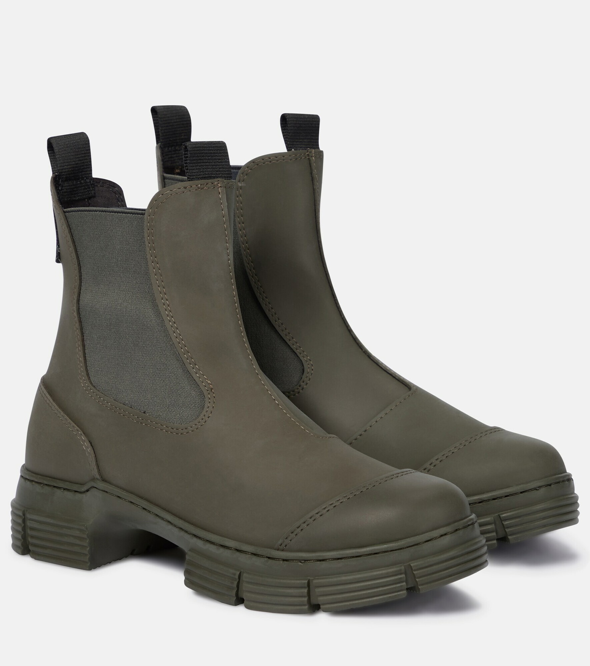 ganni rubber ankle boots