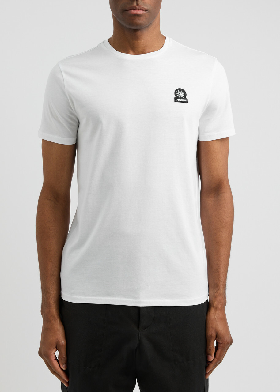 Sandbanks Logo Cotton T-shirt White