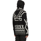 Alanui Black and White Arrow Cardigan