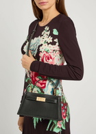Tory Burch Lee Radziwill Mini Pebbled Leather top Handle bag - Black - One Size
