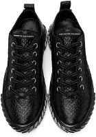 Giuseppe Zanotti Black Embossed Sneakers