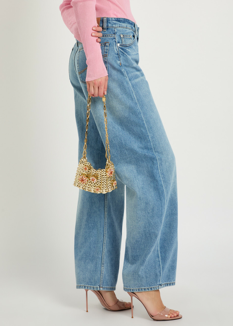 Rabanne 1969 Nano Embellished Metal Disc Shoulder bag - Gold - One Size